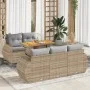 Juego de sofás jardín con cojines 6 pzas ratán sintético beige by , Garden sets - Ref: Foro24-3327216, Price: 505,71 €, Disco...