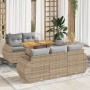 Juego de sofás jardín con cojines 6 pzas ratán sintético beige by , Garden sets - Ref: Foro24-3327216, Price: 501,35 €, Disco...