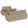 Juego de sofás jardín con cojines 6 pzas ratán sintético beige by , Garden sets - Ref: Foro24-3327216, Price: 505,71 €, Disco...