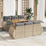 Set sofás de jardín 7 piezas y cojines ratán sintético beige by , Garden sets - Ref: Foro24-3327223, Price: 556,04 €, Discoun...