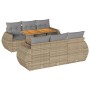 Set sofás de jardín 7 piezas y cojines ratán sintético beige by , Garden sets - Ref: Foro24-3327223, Price: 556,04 €, Discoun...