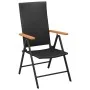 Gartenstühle 4 Einheiten aus schwarzem synthetischem Rattan von vidaXL, Gartenstühle - Ref: Foro24-313106, Preis: 266,64 €, R...