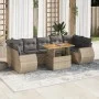 Set de sofás de jardín y cojines 8 piezas ratán sintético beige by , Garden sets - Ref: Foro24-3327237, Price: 576,30 €, Disc...