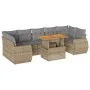 Set de sofás de jardín y cojines 8 piezas ratán sintético beige by , Garden sets - Ref: Foro24-3327237, Price: 576,30 €, Disc...