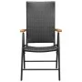 Gartenstühle 4 Einheiten aus schwarzem synthetischem Rattan von vidaXL, Gartenstühle - Ref: Foro24-313106, Preis: 266,64 €, R...