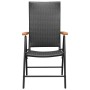 Gartenstühle 4 Einheiten aus schwarzem synthetischem Rattan von vidaXL, Gartenstühle - Ref: Foro24-313106, Preis: 266,64 €, R...
