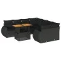 Set de sofás de jardín con cojines 9 pzas ratán sintético negro von , Gartensets - Ref: Foro24-3327240, Preis: 621,72 €, Raba...