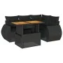 Set de muebles de jardín 5 pzas y cojines ratán sintético negro de , Conjuntos de jardín - Ref: Foro24-3327254, Precio: 386,0...