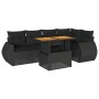 Set de sofás de jardín 6 piezas y cojines ratán sintético negro von , Gartensets - Ref: Foro24-3327261, Preis: 461,17 €, Raba...