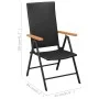 Gartenstühle 4 Einheiten aus schwarzem synthetischem Rattan von vidaXL, Gartenstühle - Ref: Foro24-313106, Preis: 266,64 €, R...