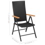 Gartenstühle 4 Einheiten aus schwarzem synthetischem Rattan von vidaXL, Gartenstühle - Ref: Foro24-313106, Preis: 266,64 €, R...