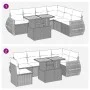 Set de sofás de jardín 7 pzas con cojines ratán sintético negro by , Garden sets - Ref: Foro24-3327268, Price: 497,31 €, Disc...