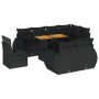 Set de sofás de jardín con cojines 9 pzas ratán sintético negro von , Gartensets - Ref: Foro24-3327275, Preis: 726,79 €, Raba...