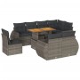 Set de sofás de jardín con cojines 9 pzas ratán sintético gris von , Gartensets - Ref: Foro24-3327280, Preis: 711,30 €, Rabat...