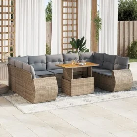 Juego de sofás jardín con cojines beige 10 pzas ratán sintético by , Garden sets - Ref: Foro24-3327307, Price: 756,54 €, Disc...
