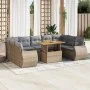 Juego de sofás jardín con cojines beige 10 pzas ratán sintético de , Conjuntos de jardín - Ref: Foro24-3327307, Precio: 755,3...