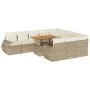 Set de sofás de jardín 11pzas con cojines ratán sintético beige by , Garden sets - Ref: Foro24-3327313, Price: 877,58 €, Disc...