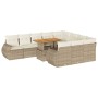 Set de sofás de jardín 11pzas con cojines ratán sintético beige by , Garden sets - Ref: Foro24-3327313, Price: 894,18 €, Disc...