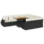 Set de sofás de jardín 11 pzas y cojines ratán sintético negro by , Garden sets - Ref: Foro24-3327311, Price: 752,29 €, Disco...