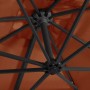 Cantilever umbrella with LED lights terracotta 250x250 cm by vidaXL, Umbrellas - Ref: Foro24-312311, Price: 88,05 €, Discount: %