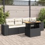 Set de muebles de jardín 5 pzas y cojines ratán sintético negro by , Garden sets - Ref: Foro24-3327318, Price: 358,05 €, Disc...