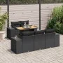 Set de sofás de jardín 6 piezas y cojines ratán sintético negro von , Gartensets - Ref: Foro24-3327324, Preis: 503,66 €, Raba...