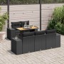 Set de sofás de jardín 6 piezas y cojines ratán sintético negro by , Garden sets - Ref: Foro24-3327324, Price: 497,82 €, Disc...