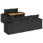 Set de sofás de jardín 6 piezas y cojines ratán sintético negro by , Garden sets - Ref: Foro24-3327324, Price: 497,82 €, Disc...