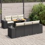 Set de sofás de jardín 7 pzas con cojines ratán sintético negro von , Gartensets - Ref: Foro24-3327332, Preis: 517,92 €, Raba...