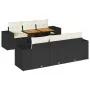 Set de sofás de jardín 7 pzas con cojines ratán sintético negro von , Gartensets - Ref: Foro24-3327332, Preis: 527,50 €, Raba...
