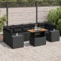 Set de sofás de jardín y cojines 8 piezas ratán sintético negro von , Gartensets - Ref: Foro24-3327345, Preis: 569,21 €, Raba...