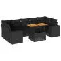 Set de sofás de jardín y cojines 8 piezas ratán sintético negro von , Gartensets - Ref: Foro24-3327345, Preis: 569,21 €, Raba...
