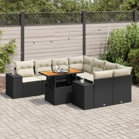 Set de sofás de jardín con cojines 9 pzas ratán sintético negro von , Gartensets - Ref: Foro24-3327353, Preis: 599,07 €, Raba...