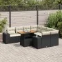 Set de sofás de jardín con cojines 9 pzas ratán sintético negro by , Garden sets - Ref: Foro24-3327353, Price: 599,07 €, Disc...