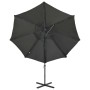 Cantilever umbrella with pole and anthracite gray 300 cm LED lights by vidaXL, Umbrellas - Ref: Foro24-312330, Price: 205,69 ...