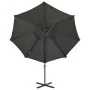 Cantilever umbrella with pole and anthracite gray 300 cm LED lights by vidaXL, Umbrellas - Ref: Foro24-312330, Price: 202,38 ...