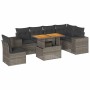 Set de sofás de jardín 7 pzas con cojines ratán sintético gris by , Garden sets - Ref: Foro24-3327385, Price: 491,31 €, Disco...