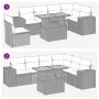 Set de sofás de jardín 7 pzas con cojines ratán sintético gris by , Garden sets - Ref: Foro24-3327385, Price: 491,82 €, Disco...