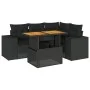 Set de muebles de jardín 5 pzas y cojines ratán sintético negro by , Garden sets - Ref: Foro24-3327366, Price: 403,05 €, Disc...