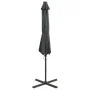 Cantilever umbrella with pole and anthracite gray 300 cm LED lights by vidaXL, Umbrellas - Ref: Foro24-312330, Price: 202,38 ...