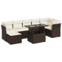 Set sofás de jardín 8 piezas y cojines ratán sintético marrón by , Garden sets - Ref: Foro24-3326204, Price: 542,93 €, Discou...