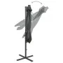 Cantilever umbrella with pole and anthracite gray 300 cm LED lights by vidaXL, Umbrellas - Ref: Foro24-312330, Price: 202,38 ...
