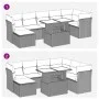 Set sofás de jardín 8 piezas y cojines ratán sintético marrón by , Garden sets - Ref: Foro24-3326204, Price: 543,58 €, Discou...