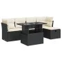 Set de sofás de jardín 6 piezas y cojines ratán sintético negro von , Gartensets - Ref: Foro24-3326137, Preis: 397,82 €, Raba...