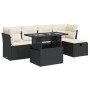 Set de sofás de jardín 6 piezas y cojines ratán sintético negro by , Garden sets - Ref: Foro24-3326137, Price: 389,64 €, Disc...