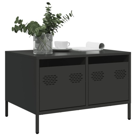 Mueble para TV acero laminado en frío negro 68x50x43,5 cm von , TV-Möbel - Ref: Foro24-851238, Preis: 77,52 €, Rabatt: %