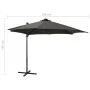 Cantilever umbrella with pole and anthracite gray 300 cm LED lights by vidaXL, Umbrellas - Ref: Foro24-312330, Price: 202,38 ...