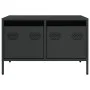 Mueble para TV acero laminado en frío negro 68x50x43,5 cm by , TV Furniture - Ref: Foro24-851238, Price: 76,76 €, Discount: %