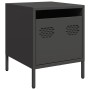 Mesita de noche acero negra 35x39x43,5 cm de , Mesitas de noche - Ref: Foro24-851244, Precio: 42,20 €, Descuento: %