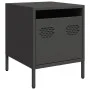 Mesita de noche acero negra 35x39x43,5 cm de , Mesitas de noche - Ref: Foro24-851244, Precio: 41,83 €, Descuento: %